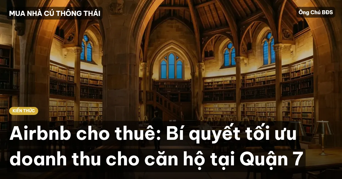 Airbnb cho thuê: Bí quyết tối ưu doanh thu cho căn hộ tại Quận 7