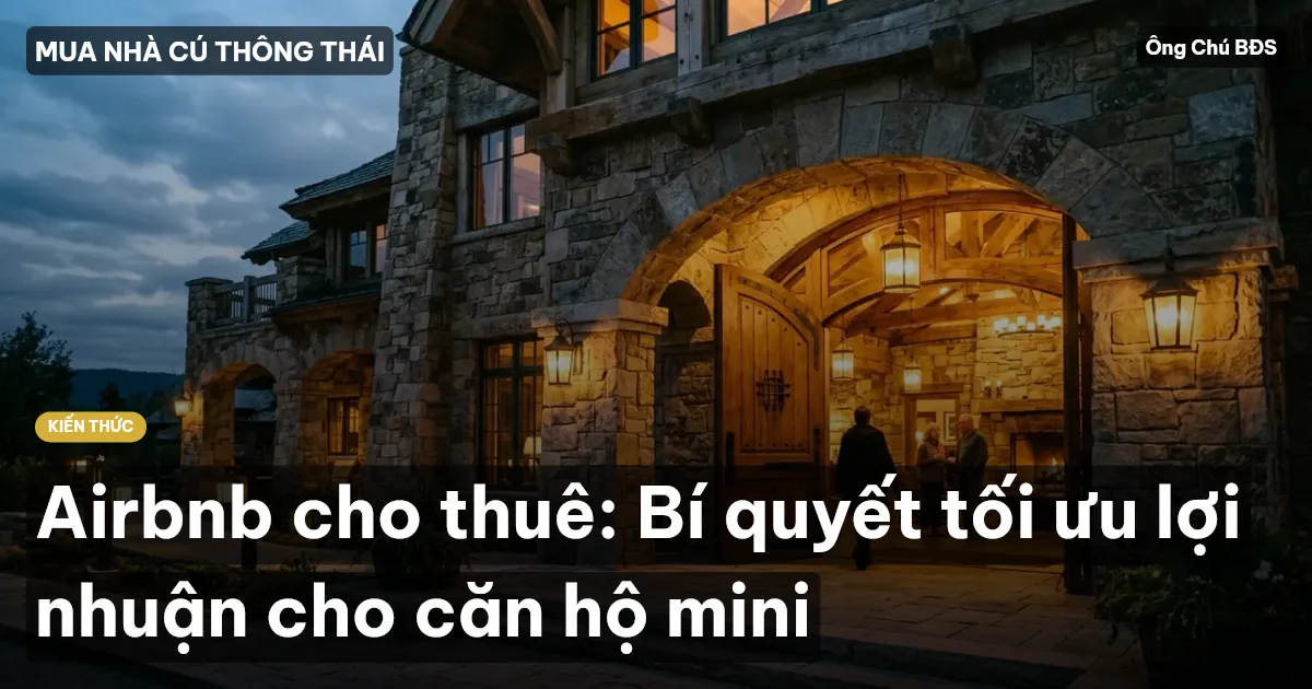 Airbnb cho thuê: Bí quyết tối ưu lợi nhuận cho căn hộ mini