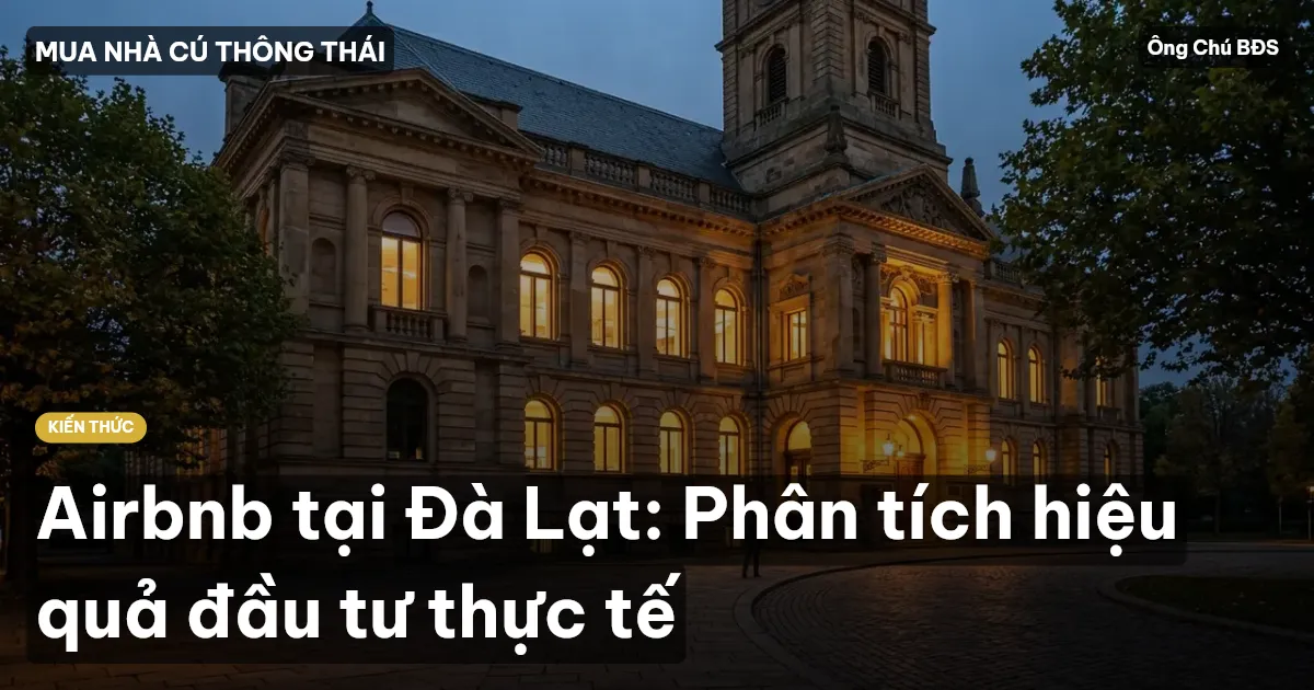Airbnb tại Đà Lạt: Phân tích hiệu quả đầu tư thực tế