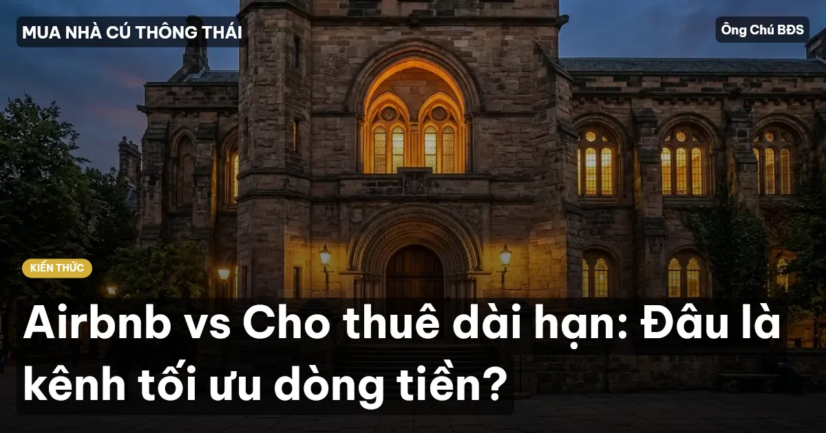 Airbnb vs Cho thuê dài hạn: Đâu là kênh tối ưu dòng tiền?