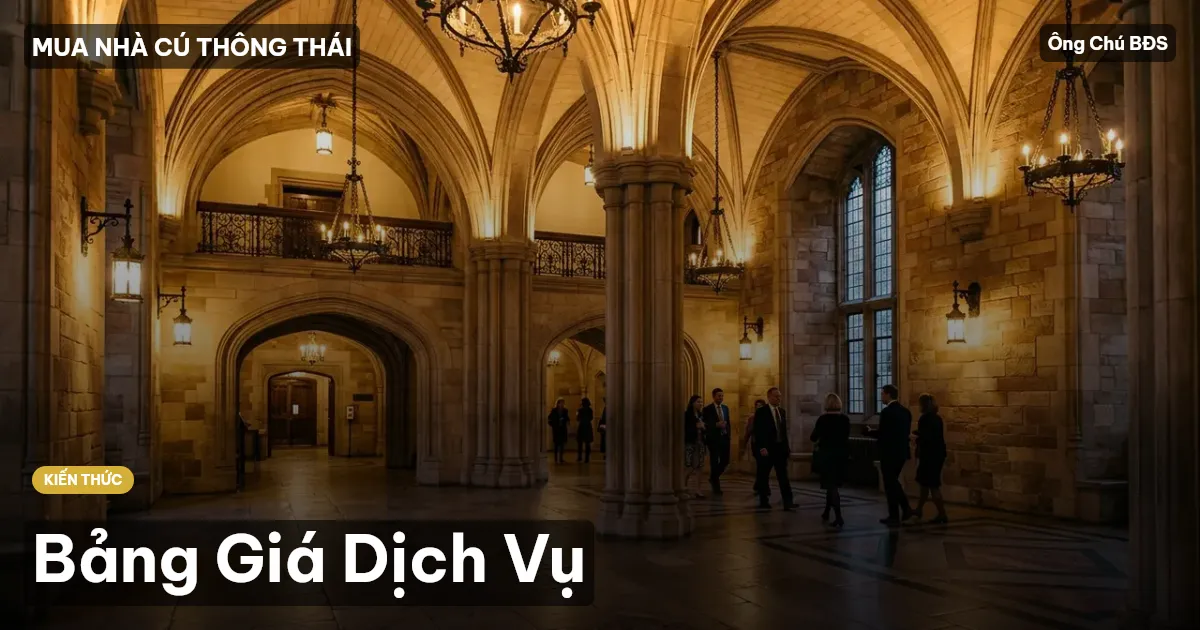 Bảng Giá Dịch Vụ