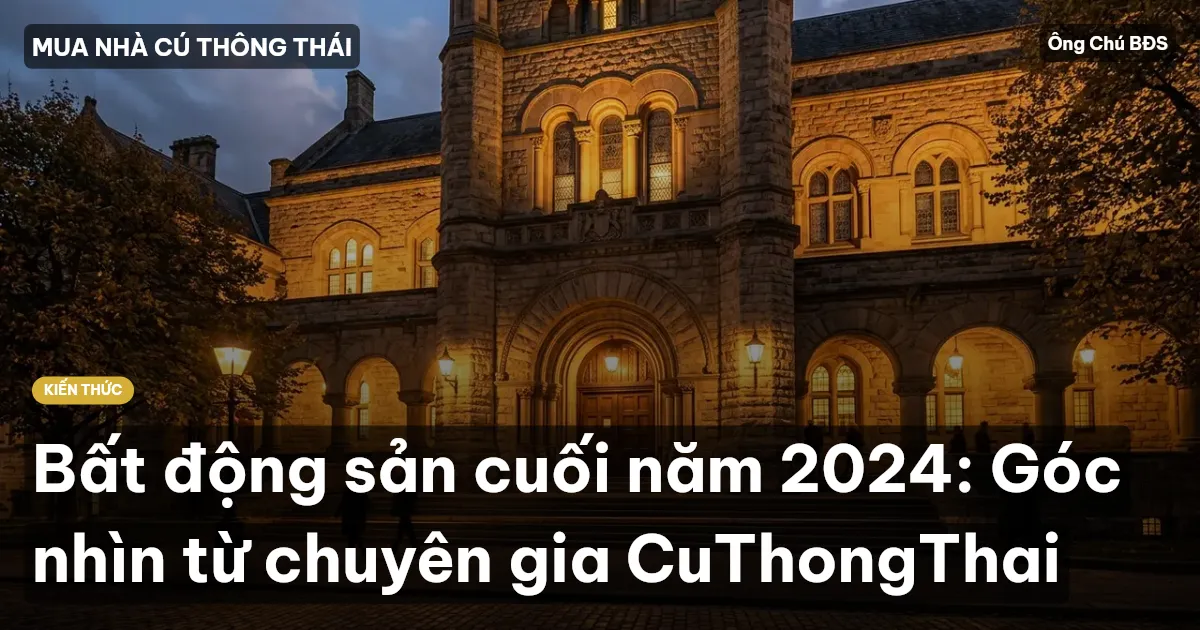 Bất động sản cuối năm 2024: Góc nhìn từ chuyên gia CuThongThai