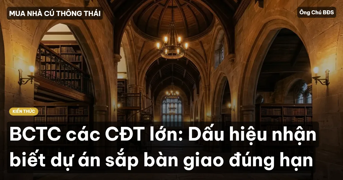 BCTC các CĐT lớn: Dấu hiệu nhận biết dự án sắp bàn giao đúng hạn