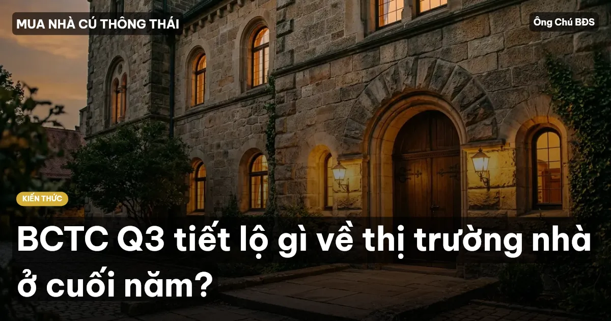BCTC Q3 tiết lộ gì về thị trường nhà ở cuối năm?