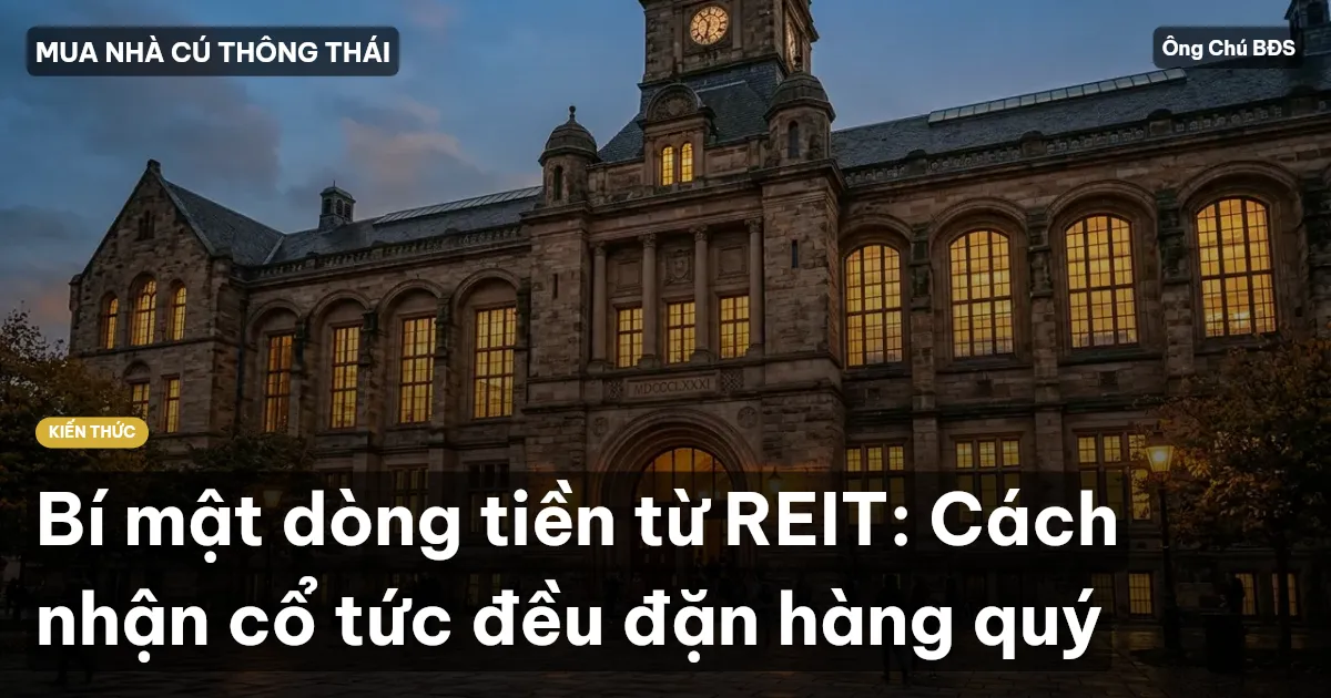 Bí mật dòng tiền từ REIT: Cách nhận cổ tức đều đặn hàng quý