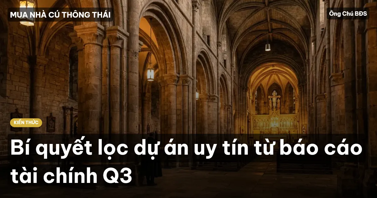 Bí quyết lọc dự án uy tín từ báo cáo tài chính Q3