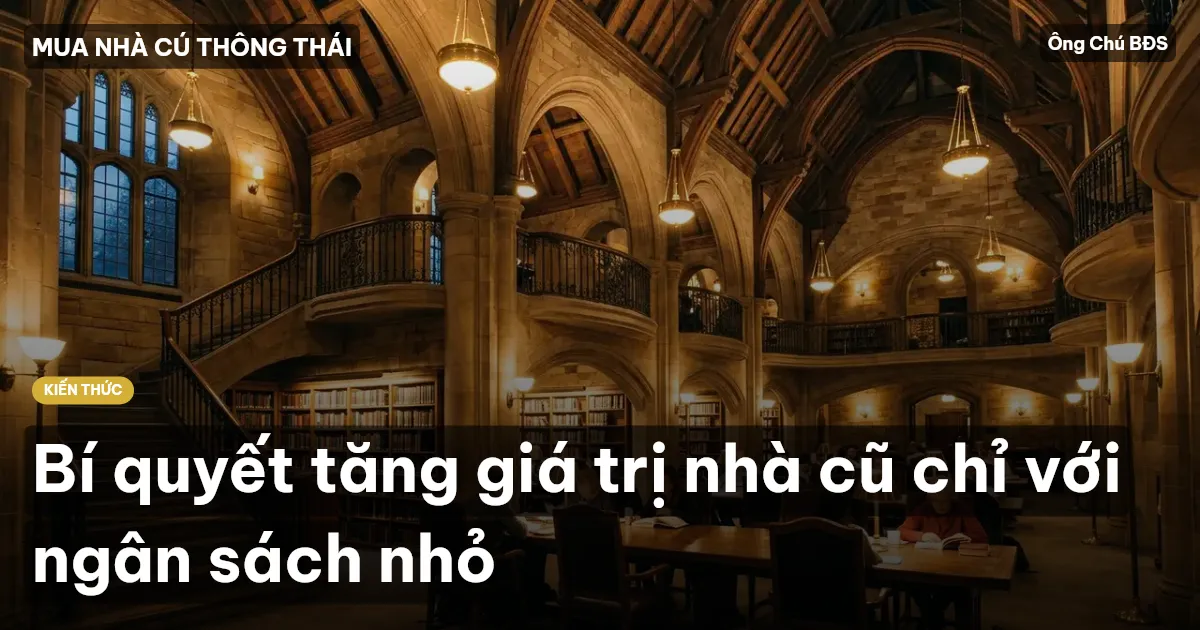 Bí quyết tăng giá trị nhà cũ chỉ với ngân sách nhỏ