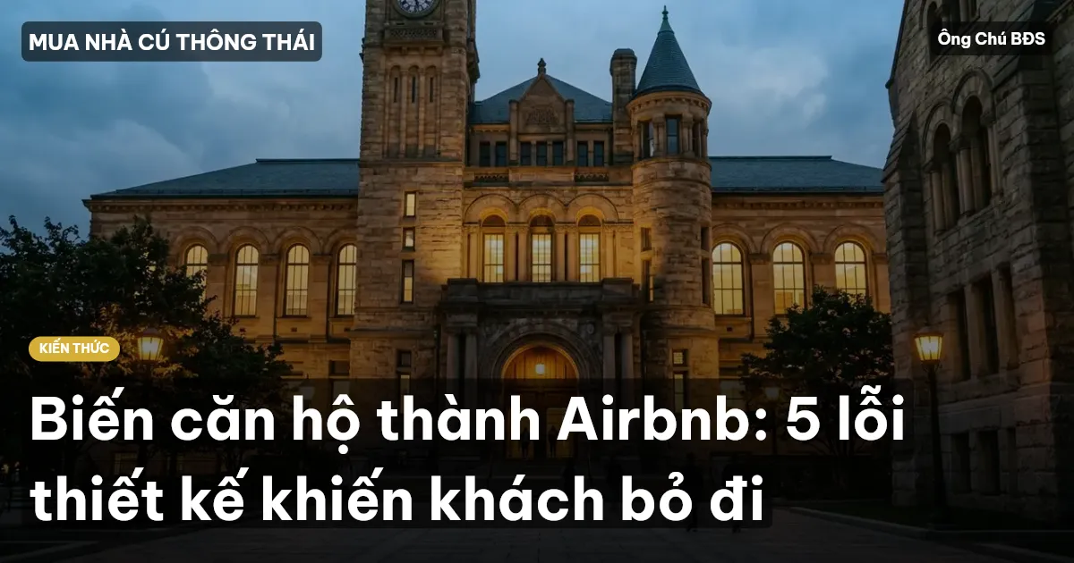 Biến căn hộ thành Airbnb: 5 lỗi thiết kế khiến khách bỏ đi