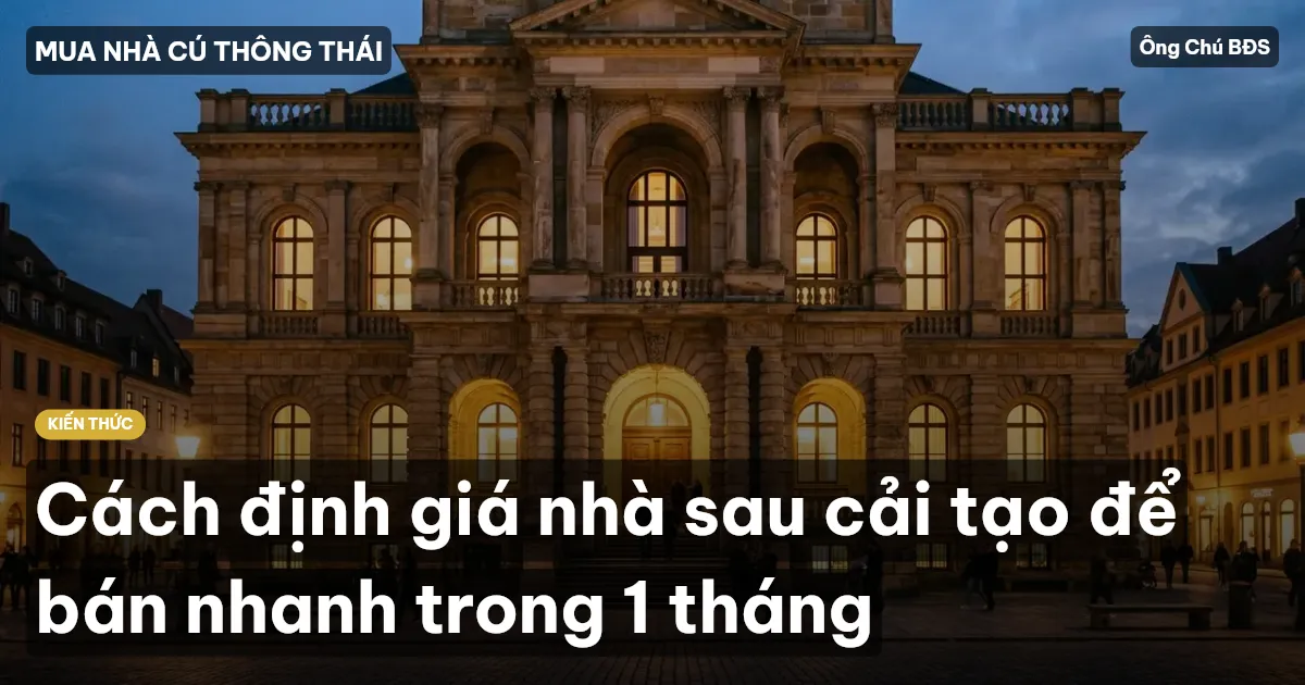 Cách định giá nhà sau cải tạo để bán nhanh trong 1 tháng