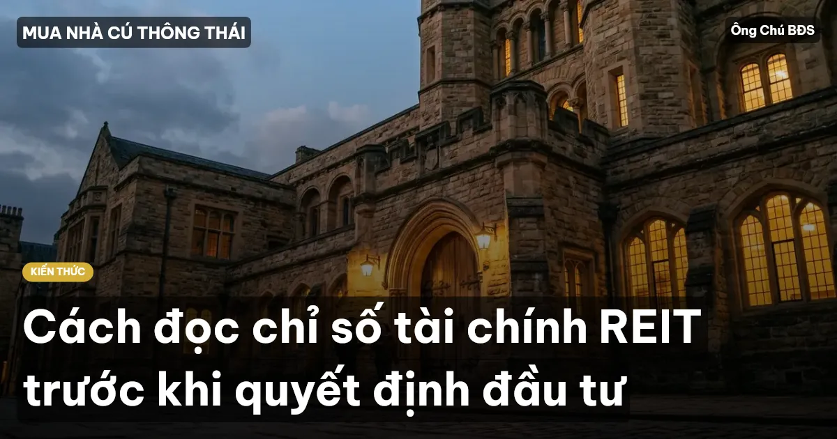 Cách đọc chỉ số tài chính REIT trước khi quyết định đầu tư