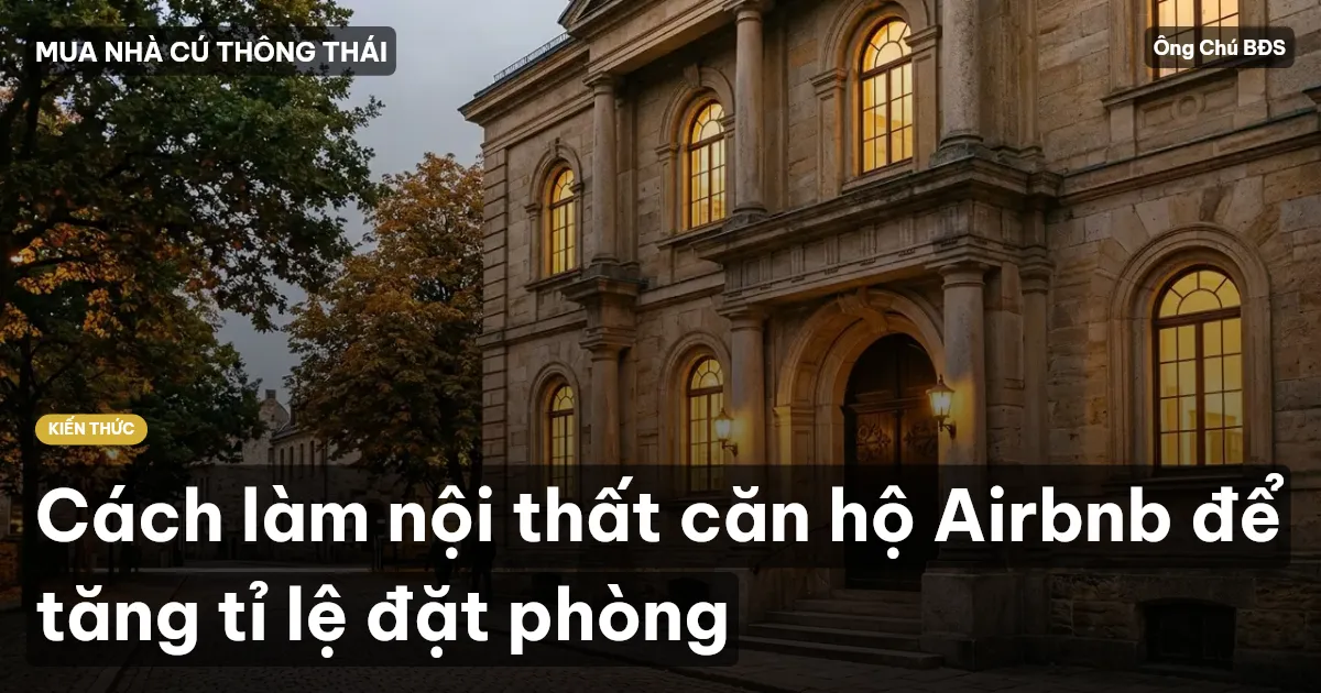 Cách làm nội thất căn hộ Airbnb để tăng tỉ lệ đặt phòng