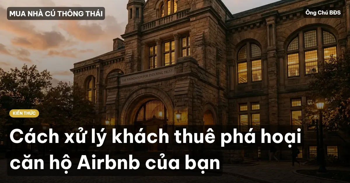 Cách xử lý khách thuê phá hoại căn hộ Airbnb của bạn