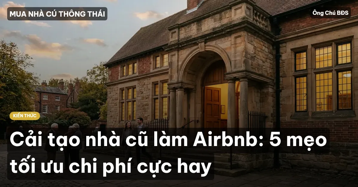 Cải tạo nhà cũ làm Airbnb: 5 mẹo tối ưu chi phí cực hay
