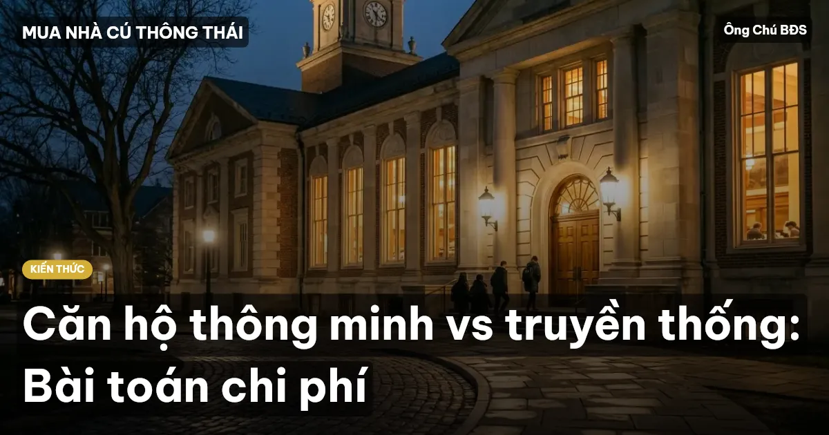 Căn hộ thông minh vs truyền thống: Bài toán chi phí
