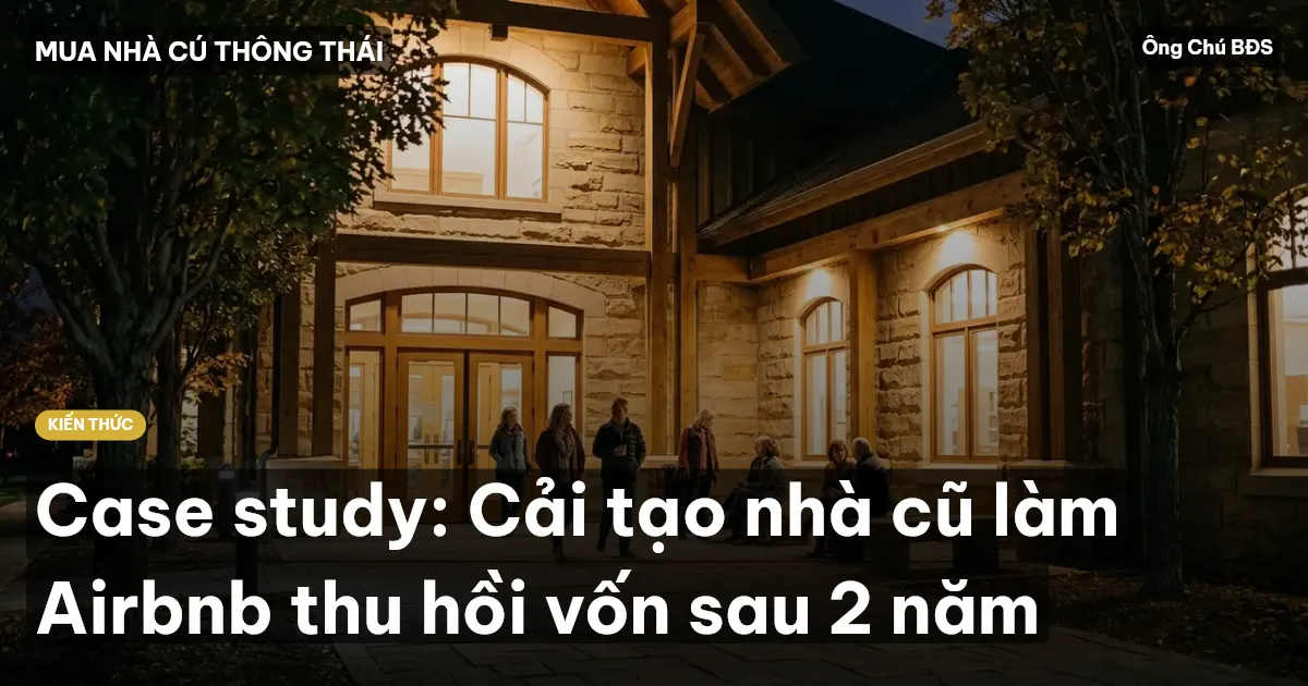 Case study: Cải tạo nhà cũ làm Airbnb thu hồi vốn sau 2 năm