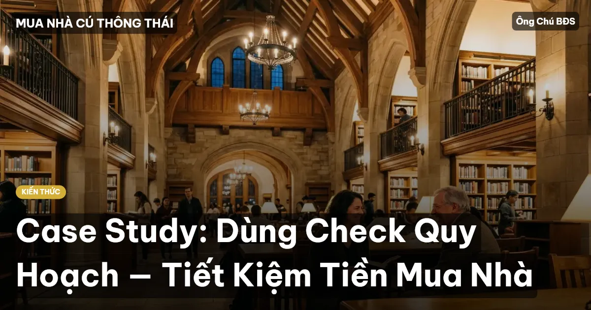 Case Study: Dùng Check Quy Hoạch — Tiết Kiệm Tiền Mua Nhà
