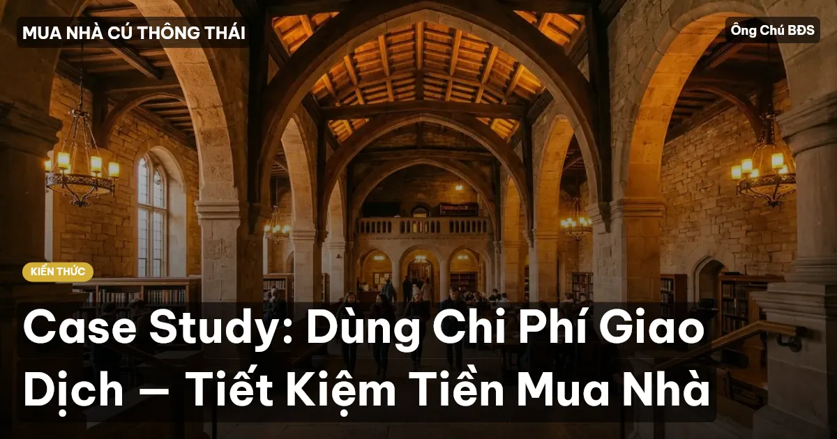 Case Study: Dùng Chi Phí Giao Dịch — Tiết Kiệm Tiền Mua Nhà