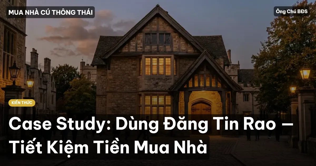 Case Study: Dùng Đăng Tin Rao — Tiết Kiệm Tiền Mua Nhà