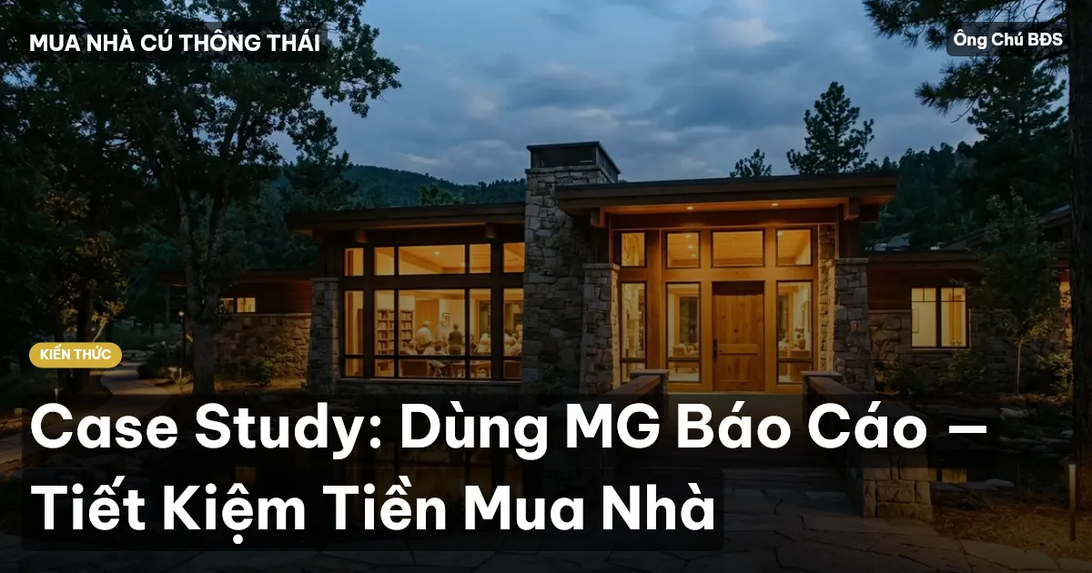 Case Study: Dùng MG Báo Cáo — Tiết Kiệm Tiền Mua Nhà