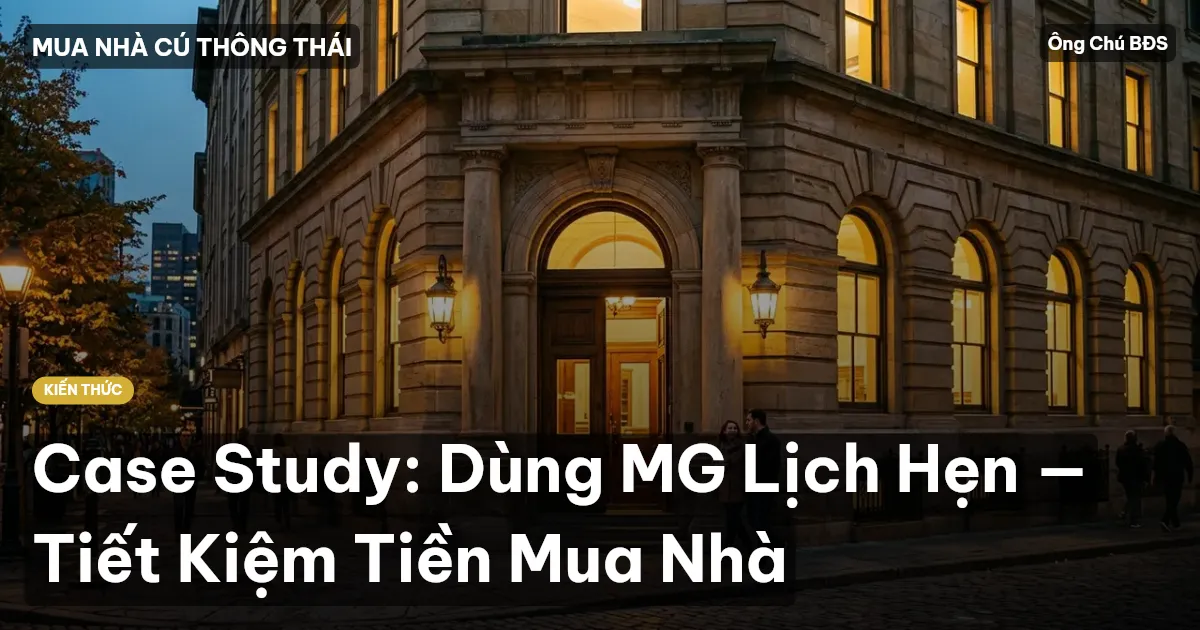 Case Study: Dùng MG Lịch Hẹn — Tiết Kiệm Tiền Mua Nhà