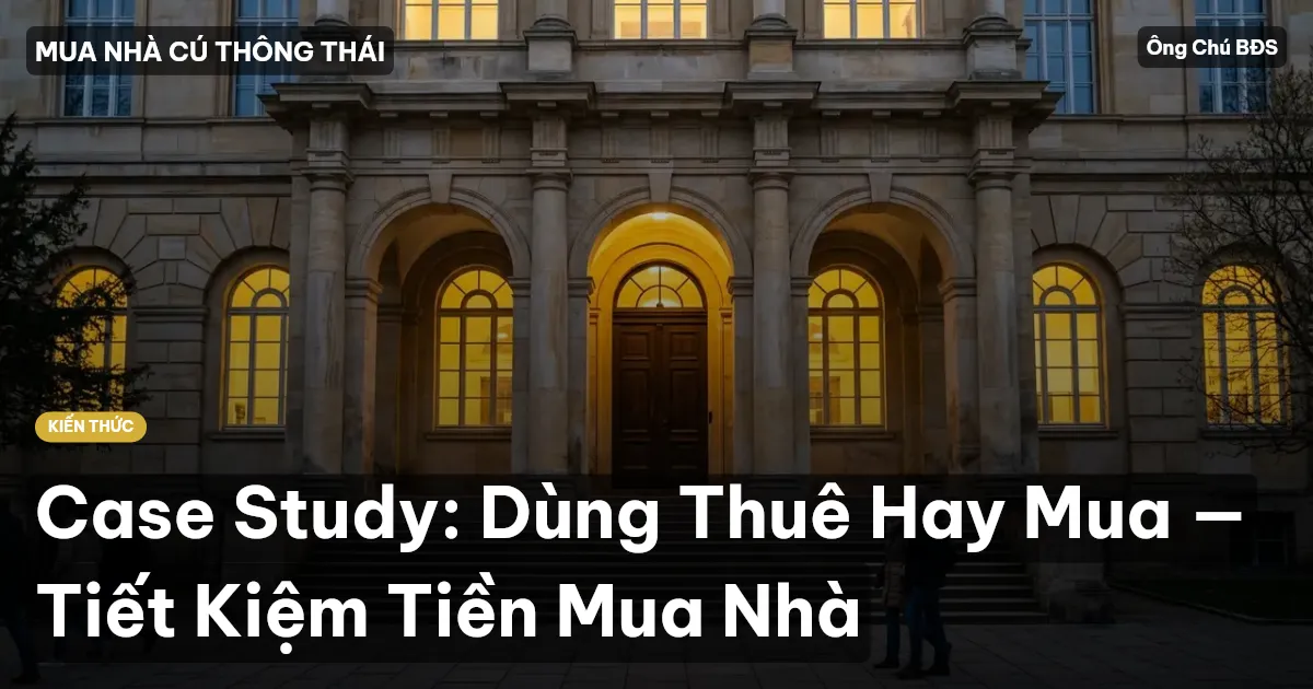 Case Study: Dùng Thuê Hay Mua — Tiết Kiệm Tiền Mua Nhà