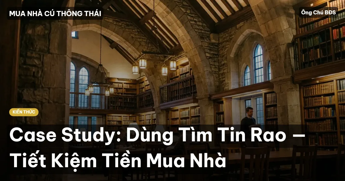 Case Study: Dùng Tìm Tin Rao — Tiết Kiệm Tiền Mua Nhà