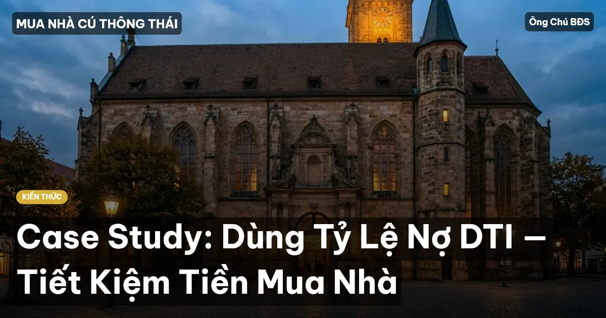 Case Study: Dùng Tỷ Lệ Nợ DTI — Tiết Kiệm Tiền Mua Nhà