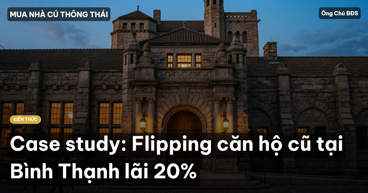 Case study: Flipping căn hộ cũ tại Bình Thạnh lãi 20%