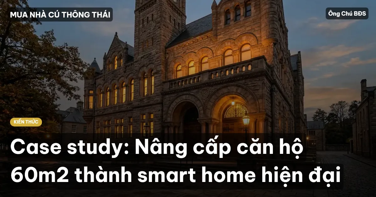 Case study: Nâng cấp căn hộ 60m2 thành smart home hiện đại