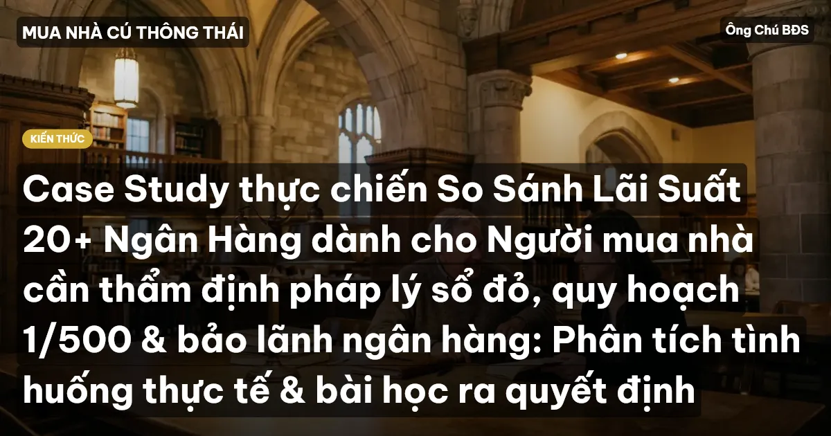 Case Study thực chiến So Sánh Lãi Suất 20+ Ngân Hàng dành cho Người mua nhà cần thẩm định pháp lý sổ đỏ, quy hoạch 1/500 & bảo lãnh ngân hàng: Phân tích tình huống thực tế & bài học ra quyết định