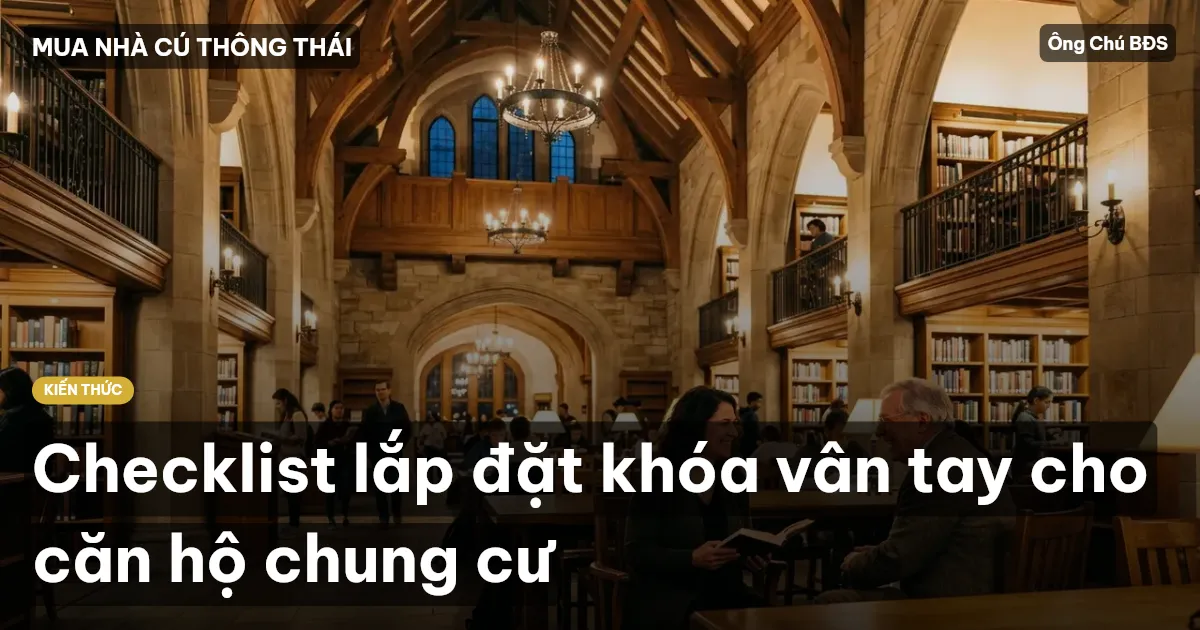 Checklist lắp đặt khóa vân tay cho căn hộ chung cư