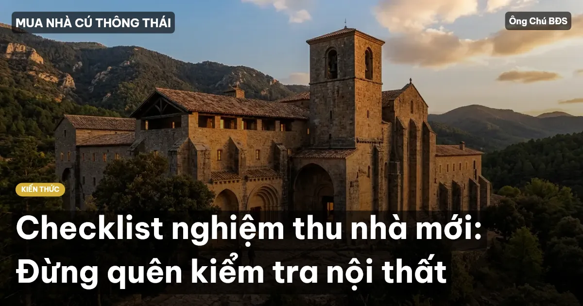 Checklist nghiệm thu nhà mới: Đừng quên kiểm tra nội thất