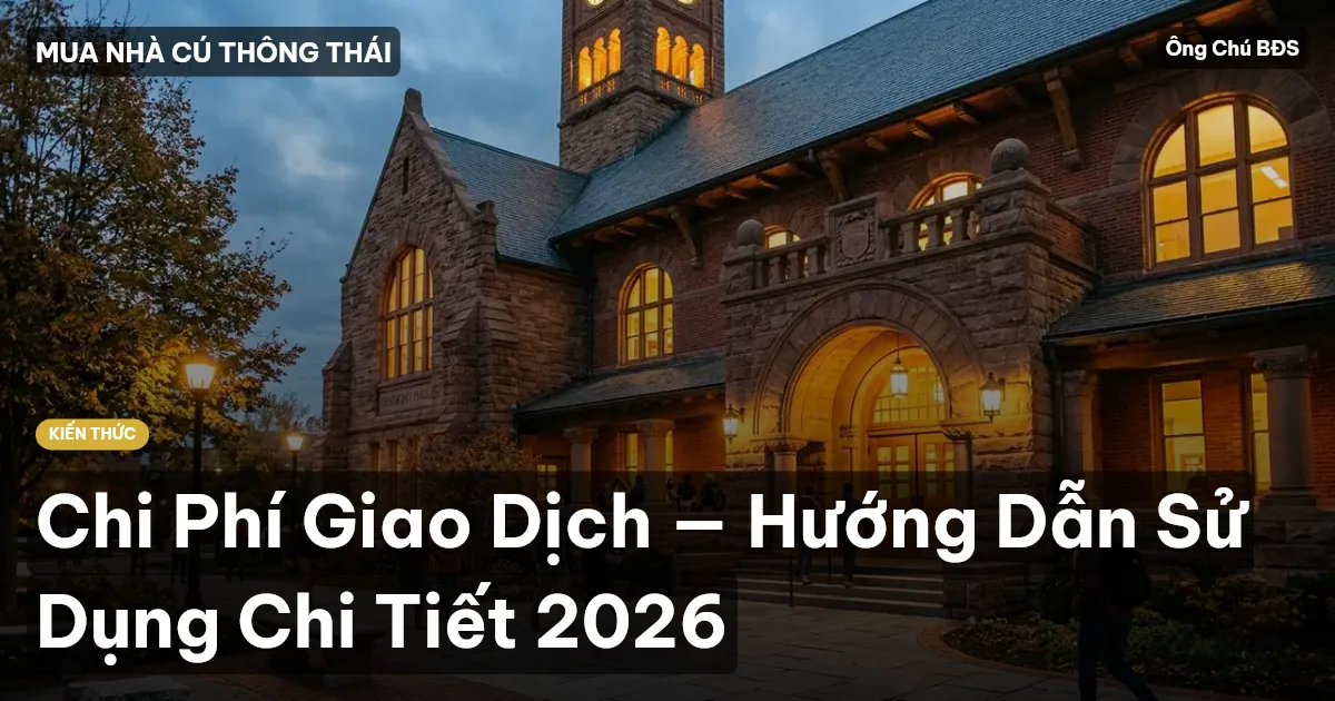 Chi Phí Giao Dịch — Hướng Dẫn Sử Dụng Chi Tiết 2026