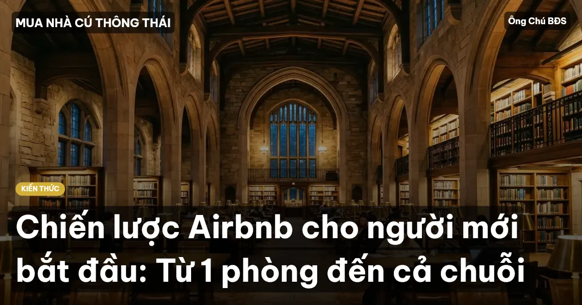 Chiến lược Airbnb cho người mới bắt đầu: Từ 1 phòng đến cả chuỗi