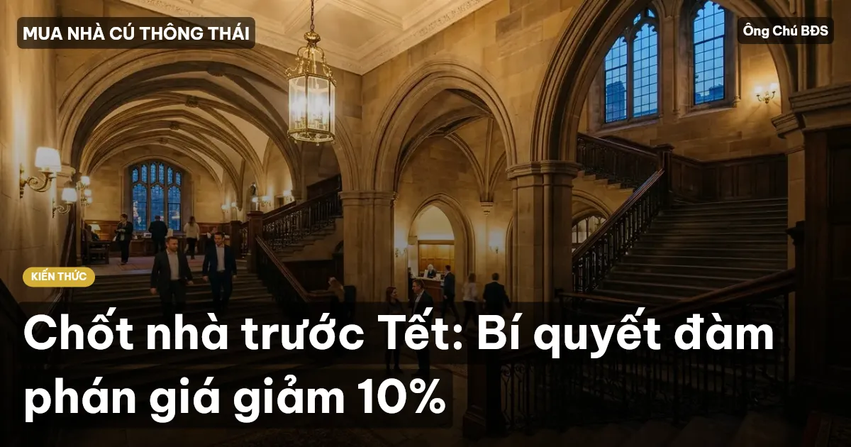 Chốt nhà trước Tết: Bí quyết đàm phán giá giảm 10%