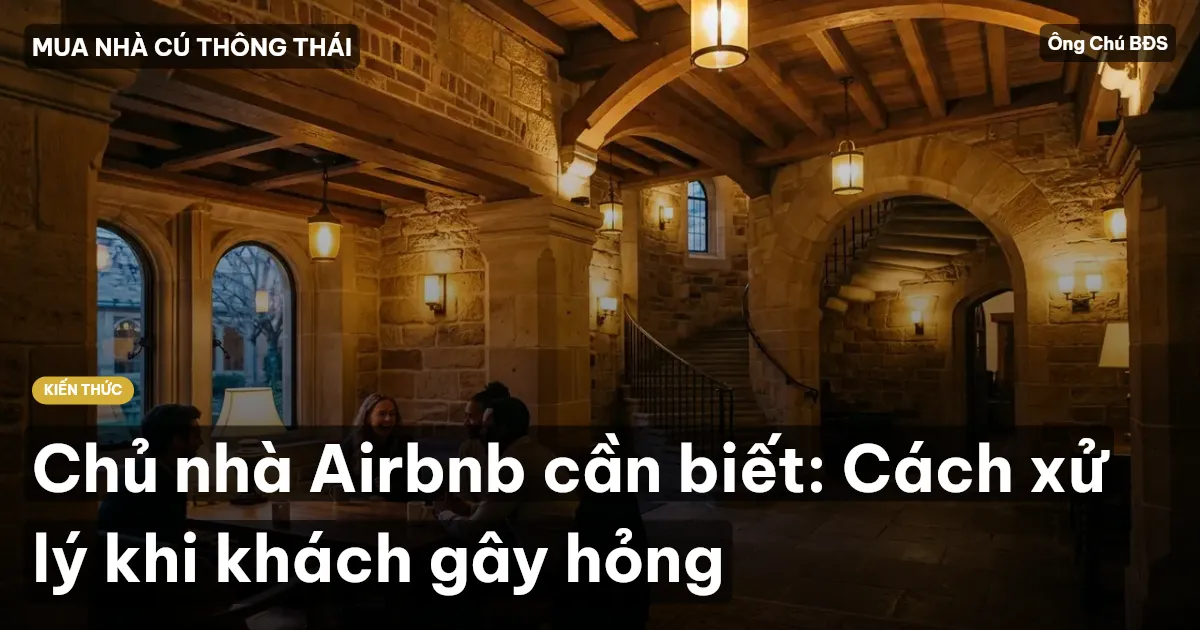 Chủ nhà Airbnb cần biết: Cách xử lý khi khách gây hỏng