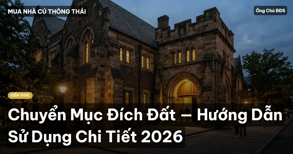 Chuyển Mục Đích Đất — Hướng Dẫn Sử Dụng Chi Tiết 2026