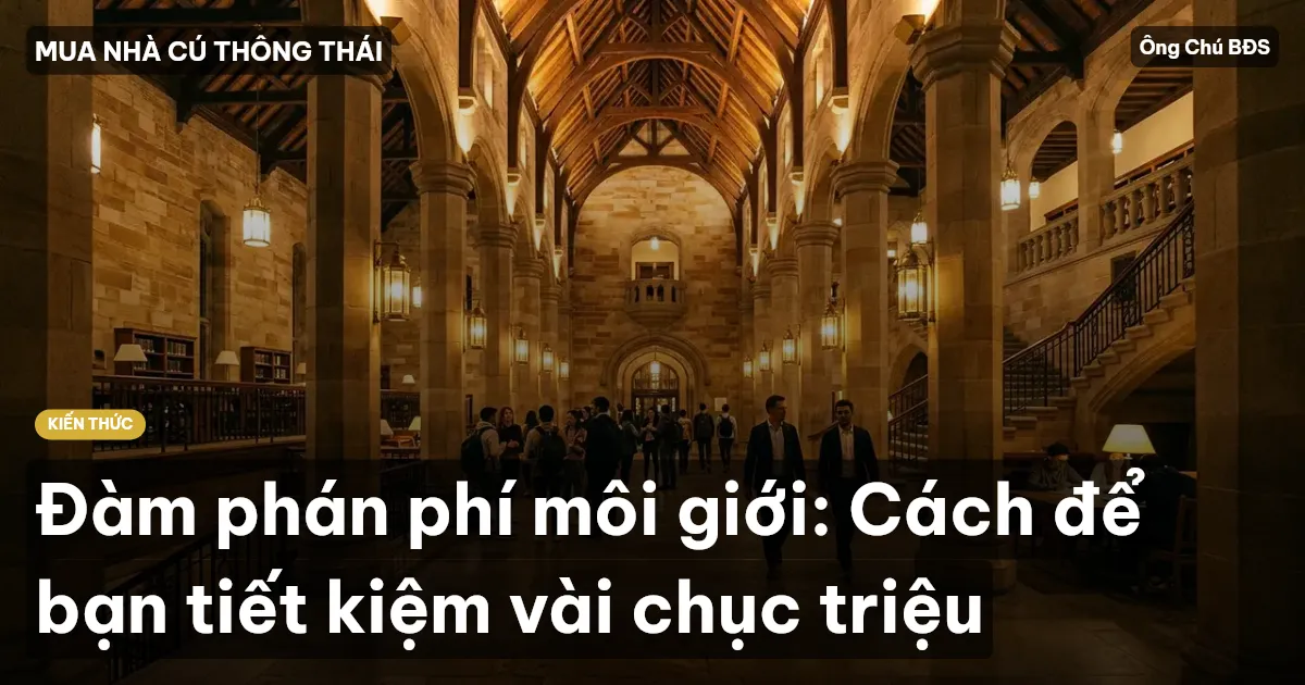 Đàm phán phí môi giới: Cách để bạn tiết kiệm vài chục triệu