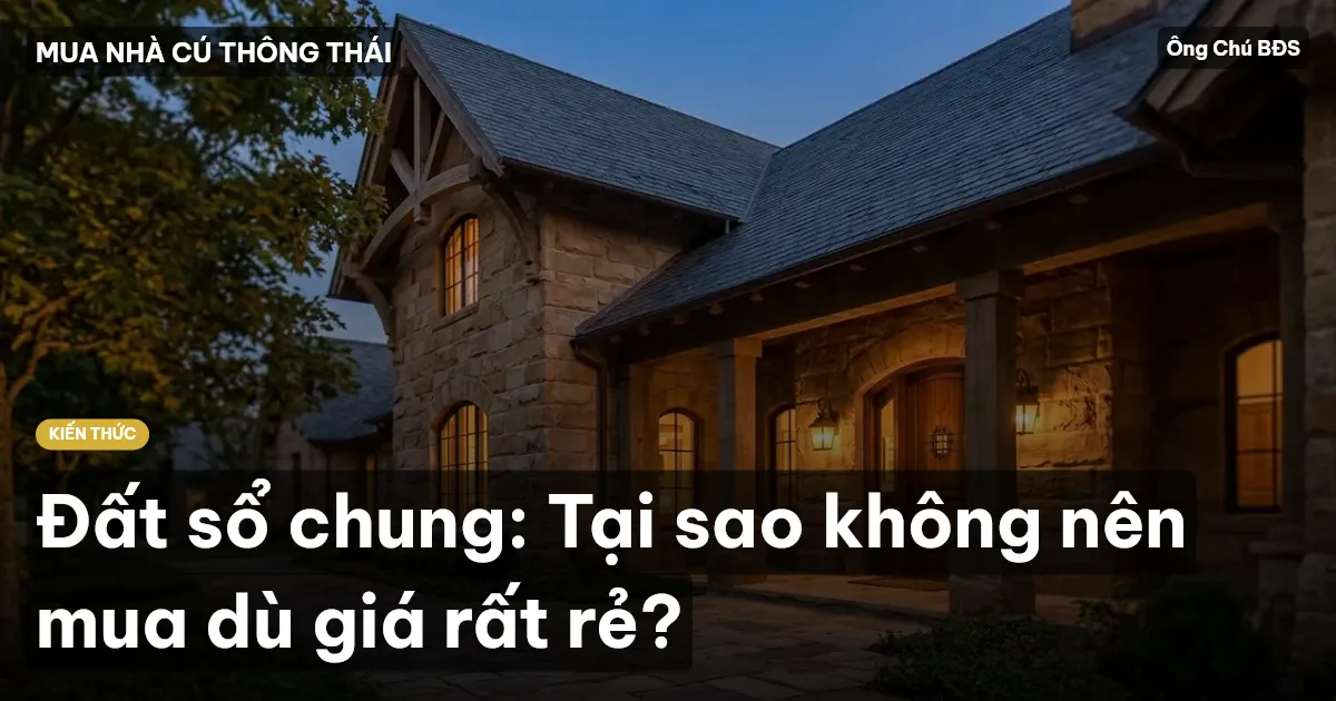 Đất sổ chung: Tại sao không nên mua dù giá rất rẻ?