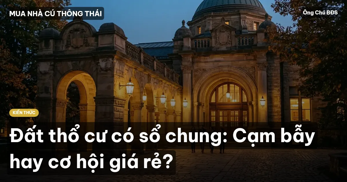 Đất thổ cư có sổ chung: Cạm bẫy hay cơ hội giá rẻ?