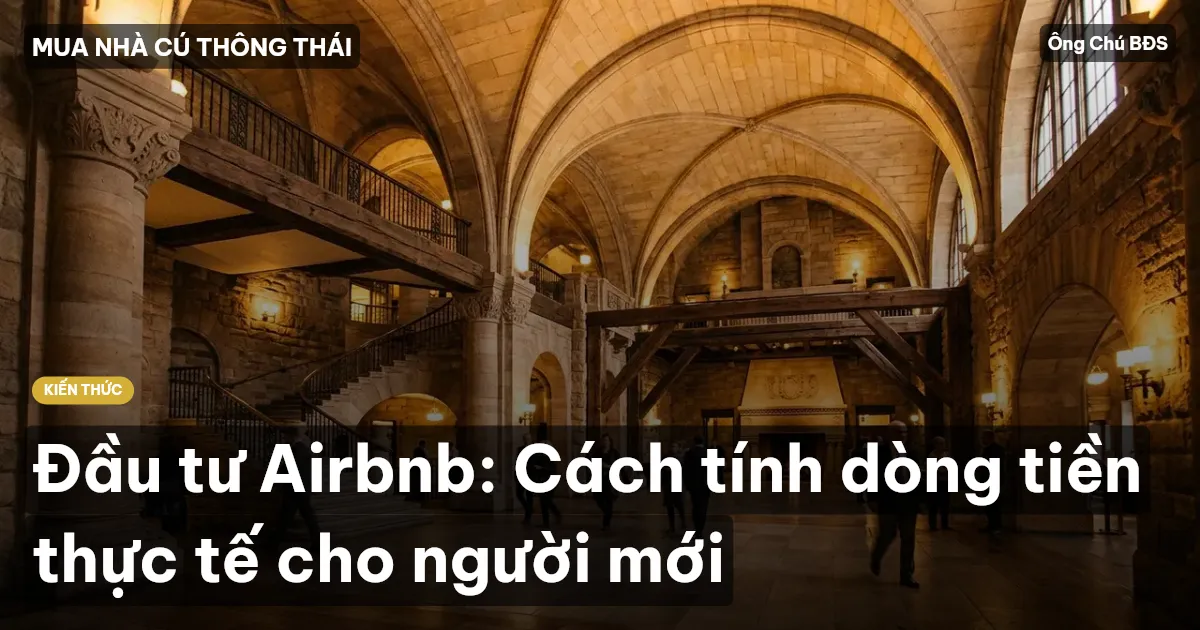 Đầu tư Airbnb: Cách tính dòng tiền thực tế cho người mới