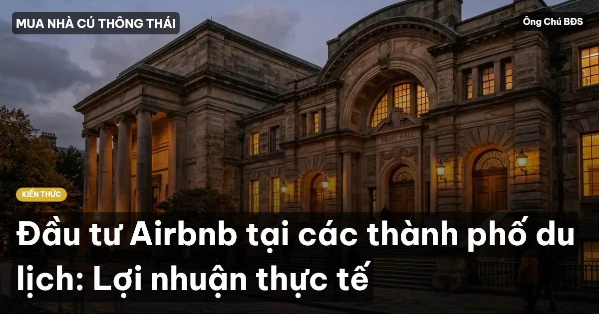 Đầu tư Airbnb tại các thành phố du lịch: Lợi nhuận thực tế