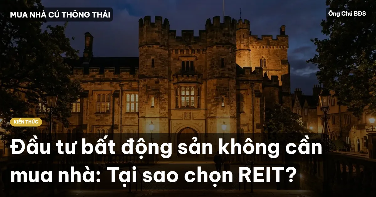 Đầu tư bất động sản không cần mua nhà: Tại sao chọn REIT?