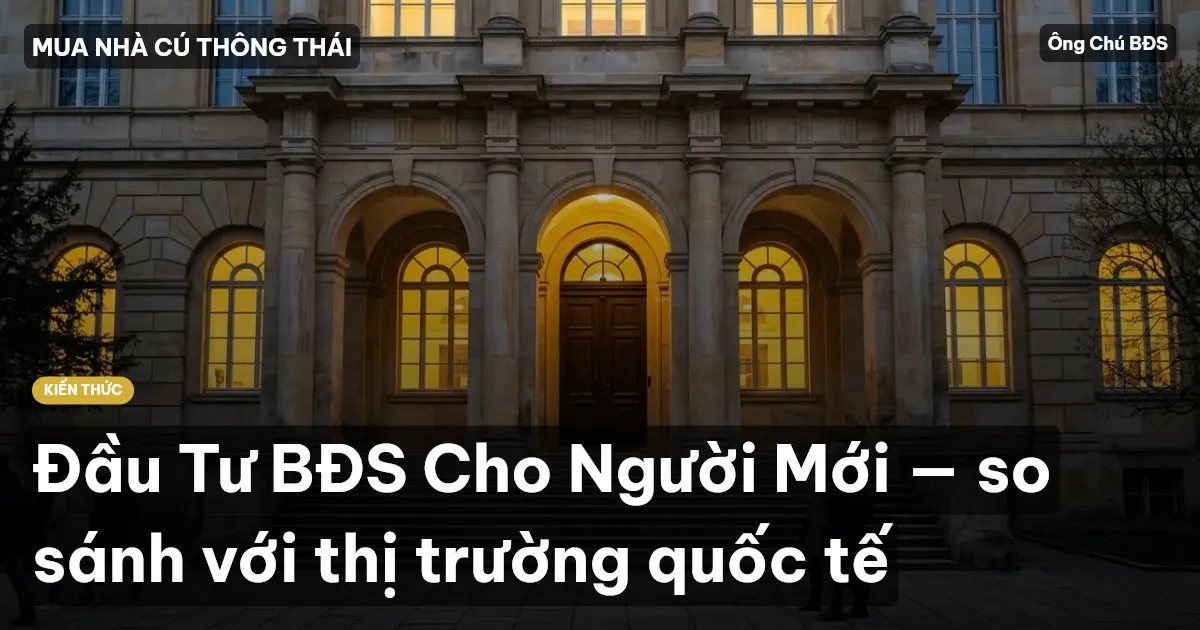 Đầu Tư BĐS Cho Người Mới — so sánh với thị trường quốc tế
