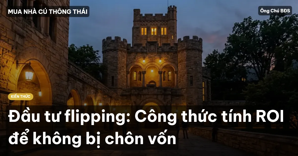 Đầu tư flipping: Công thức tính ROI để không bị chôn vốn
