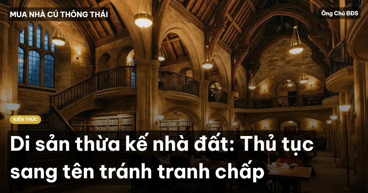 Di sản thừa kế nhà đất: Thủ tục sang tên tránh tranh chấp
