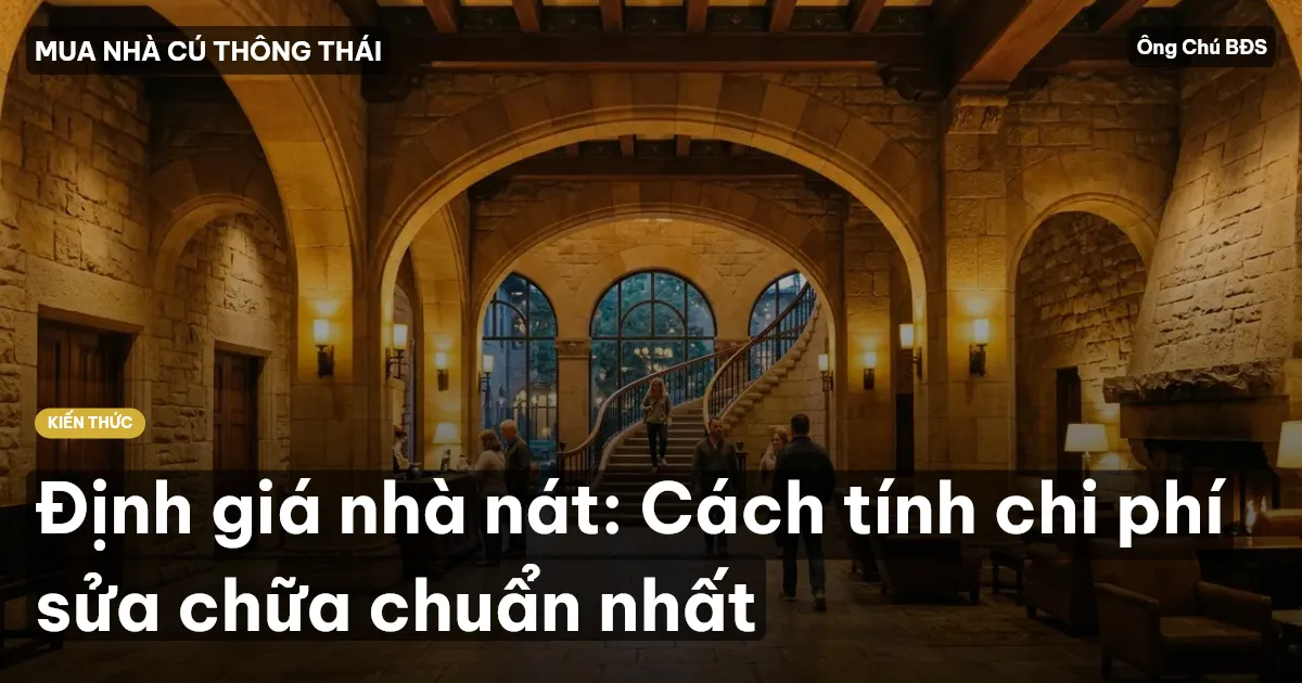 Định giá nhà nát: Cách tính chi phí sửa chữa chuẩn nhất