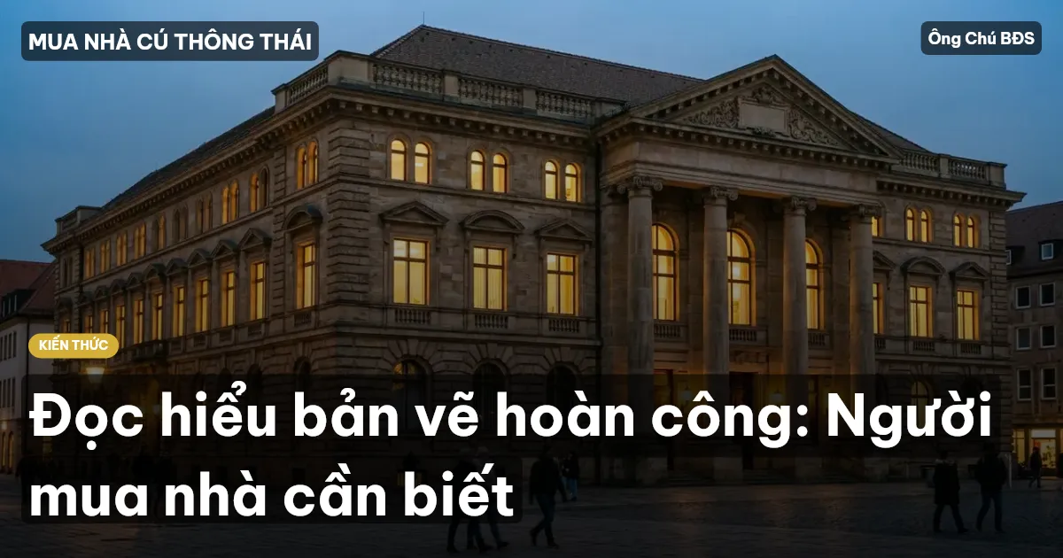 Đọc hiểu bản vẽ hoàn công: Người mua nhà cần biết