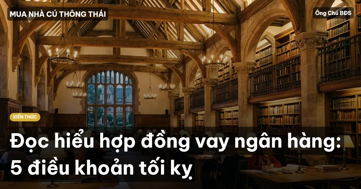 Đọc hiểu hợp đồng vay ngân hàng: 5 điều khoản tối kỵ