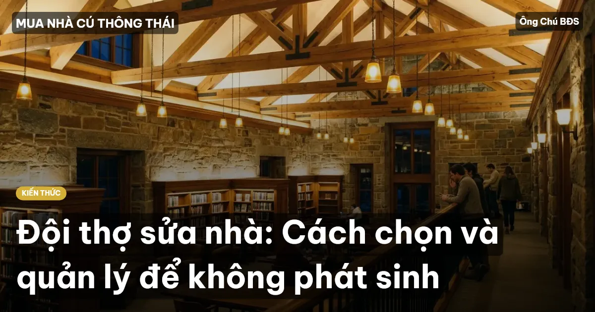 Đội thợ sửa nhà: Cách chọn và quản lý để không phát sinh